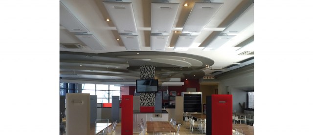 BAFFLE SOUND ABSORBING CEILING SYSTEM